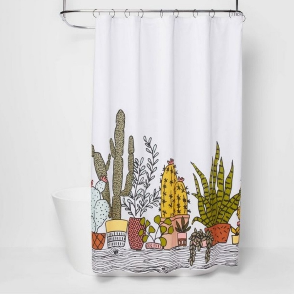 Target Room Essentials Shower Curtain Plants Print